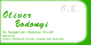 oliver bodonyi business card