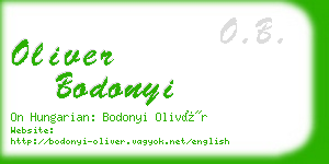 oliver bodonyi business card